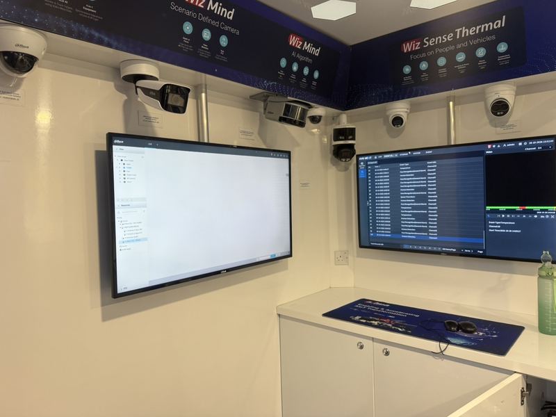 Dahua camera demonstration wall